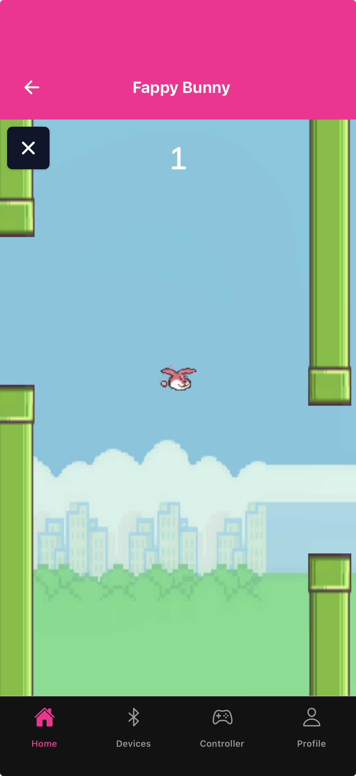 A game running in the WebView